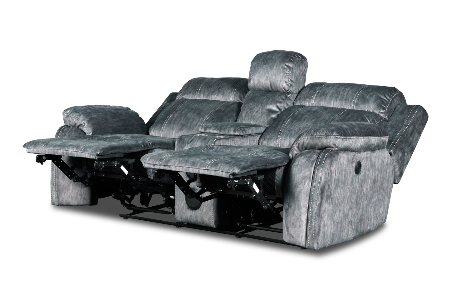 Tango - Console Loveseat With Speaker & Power Footrest