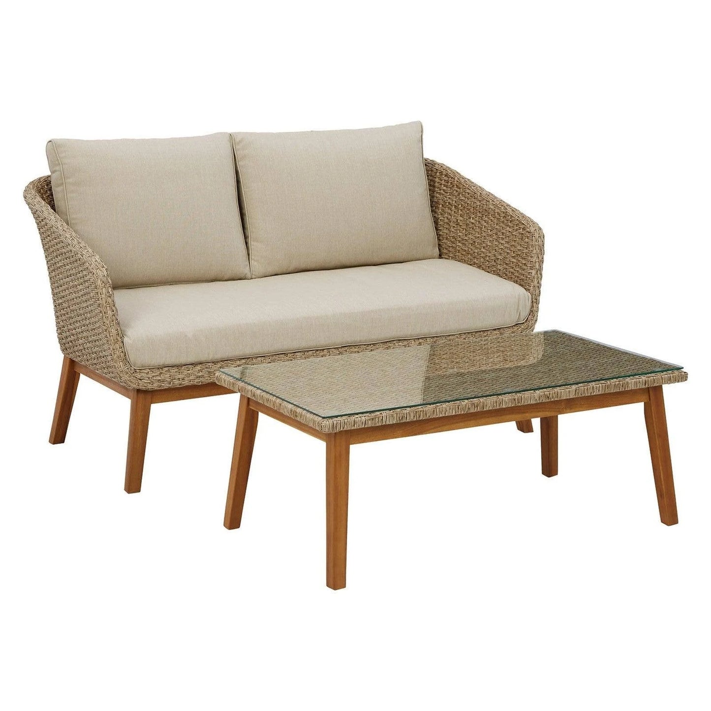 Ashley Crystal Cave Outdoor Loveseat with Table*FINAL SALE*