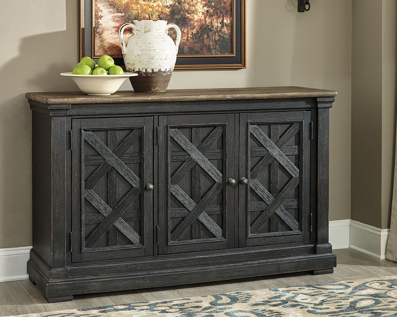 Tyler - Black / Gray - Dining Room Server