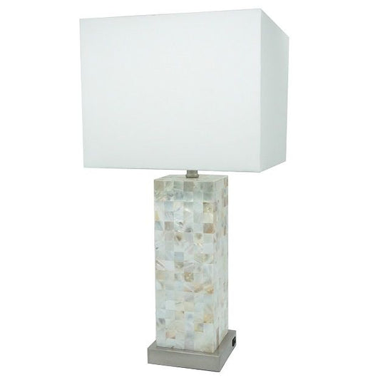 Table Lamp - Pearl Silver / White