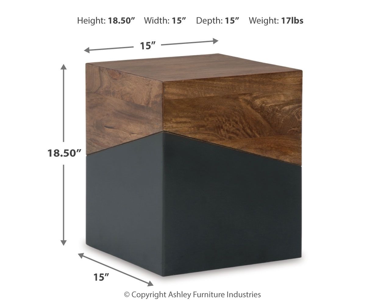 Trailbend - Brown / Gunmetal - Accent Table