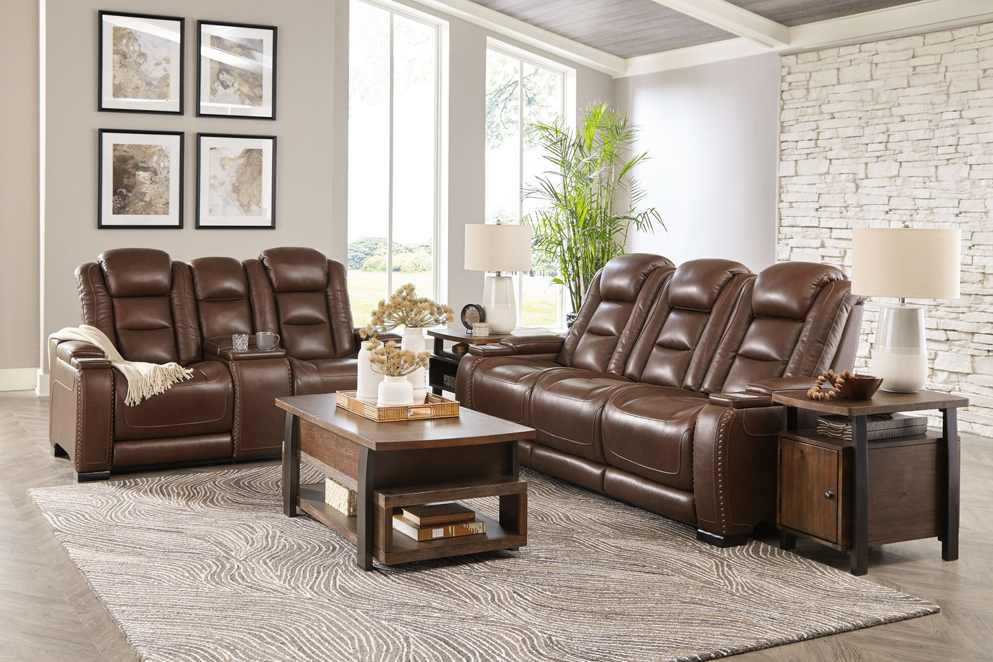 The Man-den - Reclining Living Room Set