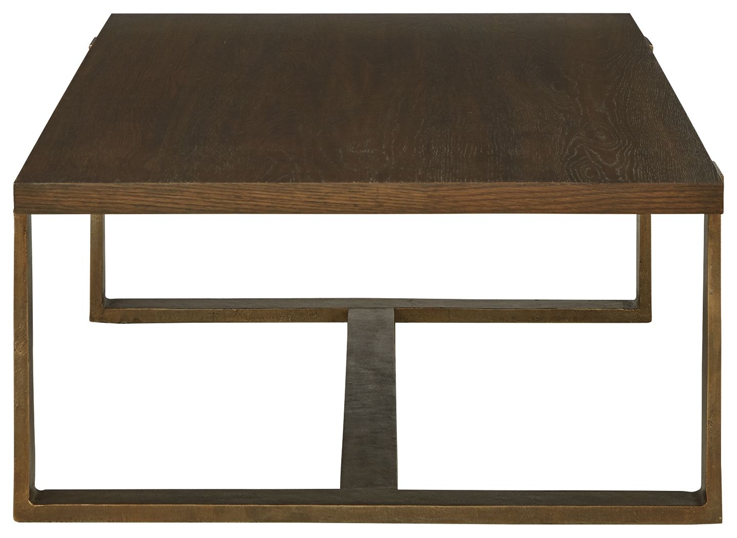 Balintmore - Brown / Gold Finish - Rectangular Cocktail Table