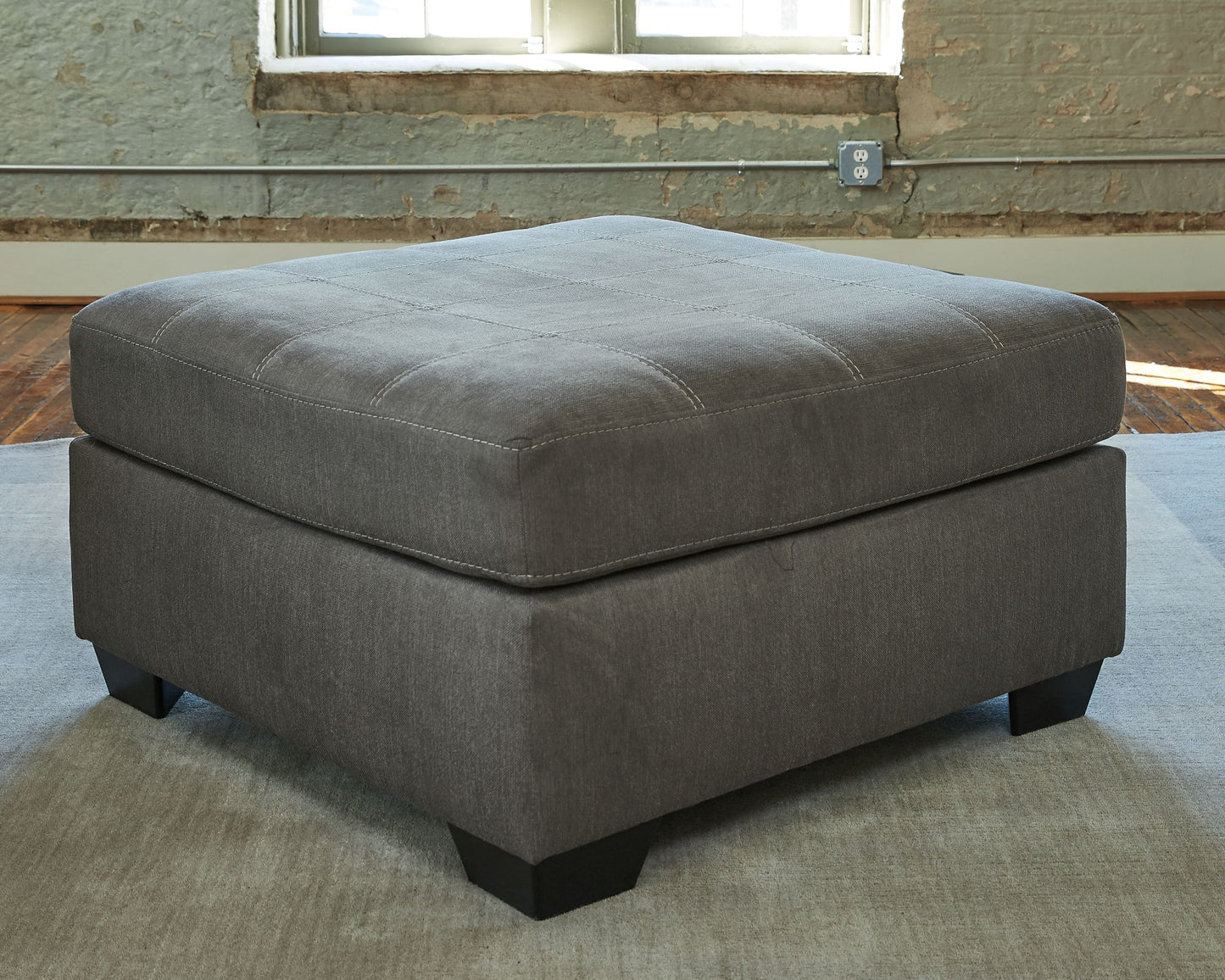 Pitkin - Slate - Oversized Accent Ottoman