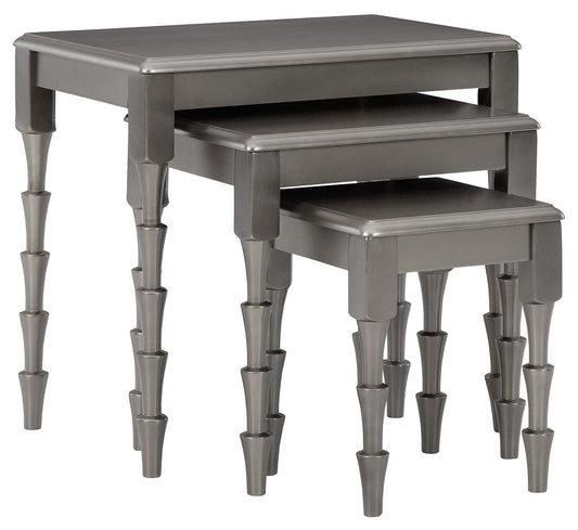 Larkendale - Metallic Gray - Accent Table Set (Set of 3)