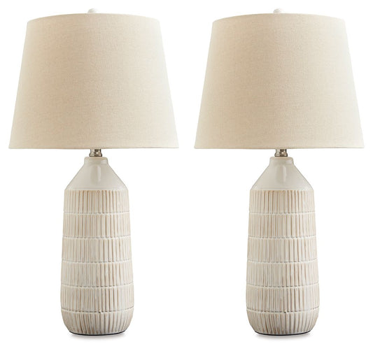 Willport - Off White - Ceramic Table Lamp (Set of 2)