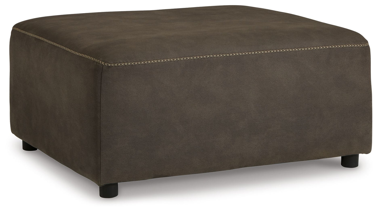 Allena - Gunmetal - Oversized Accent Ottoman