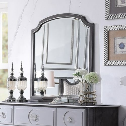 House - Beatrice Mirror - Charcoal Finish