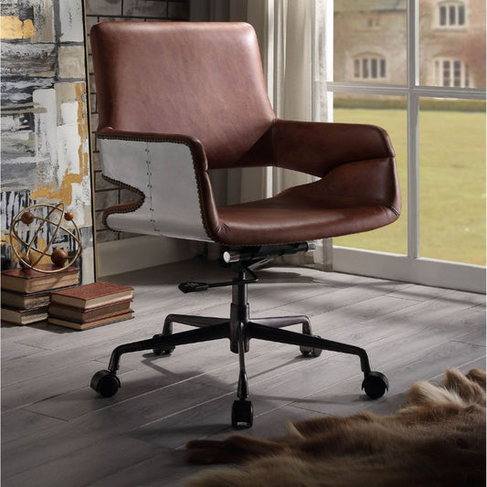 Kamau - Executive Office Chair - Vintage Cocoa Top Grain Leather